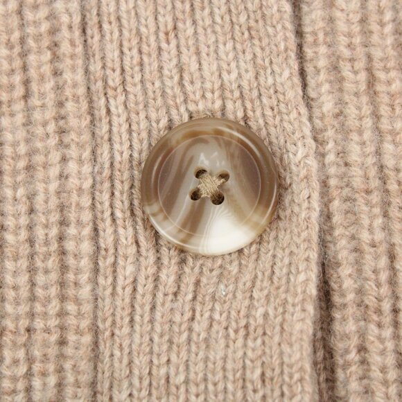 Quince Tan Cashmere Fisherman Cardigan Sweater - Picture 8 of 12